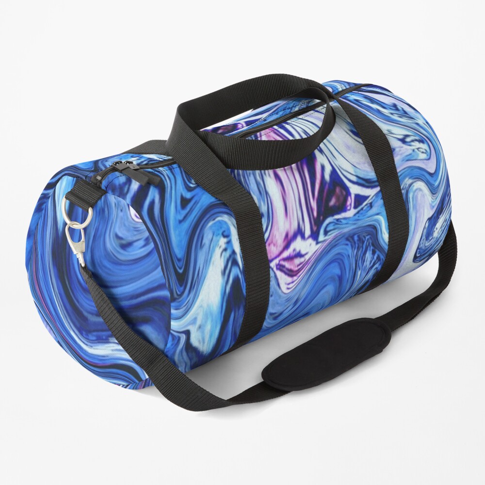 Ocean Swirls - Blue Planet Abstract Modern Art Duffle Bag