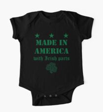 Hergestellt in Amerika mit irischen Teilen Baby Body Kurzarm