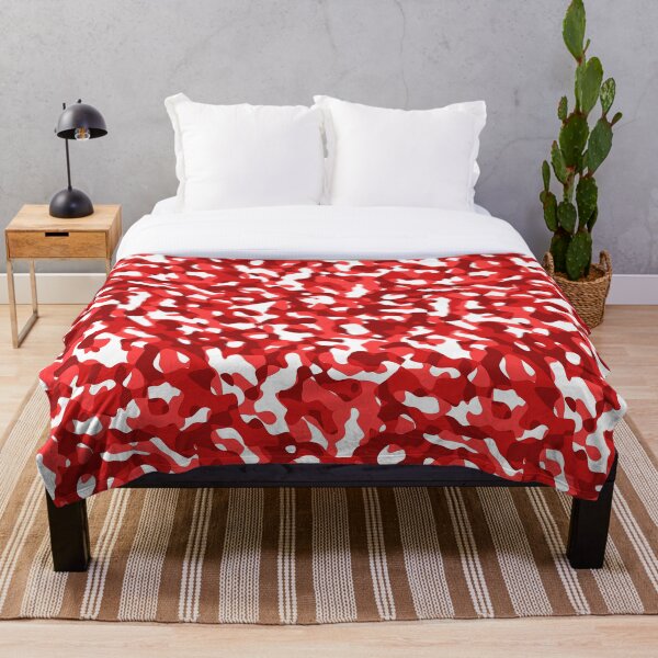 Item preview, Red and White Camouflage Colorful Camo Pattern designed and sold by RootSquare.