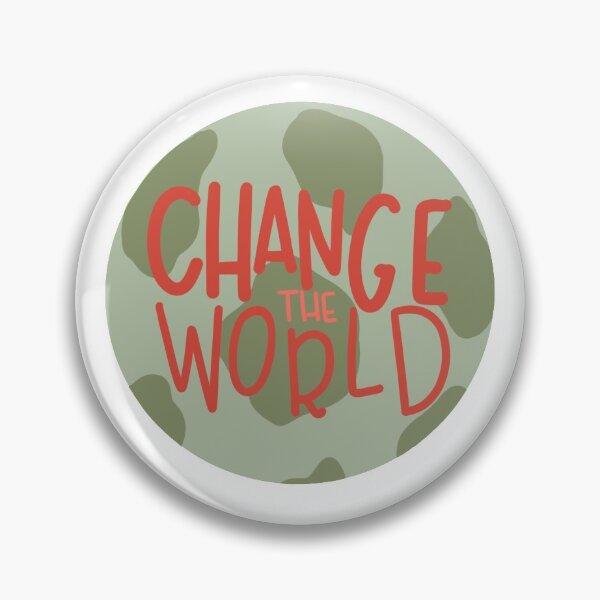 Item preview, Change the World Globe Sticker designed and sold by hdsample.