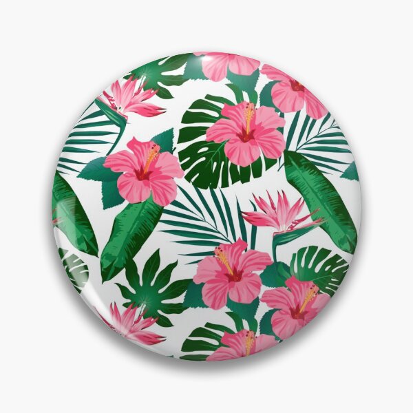 Item preview, Tropical mask with pink flowers designed and sold by Attenea.