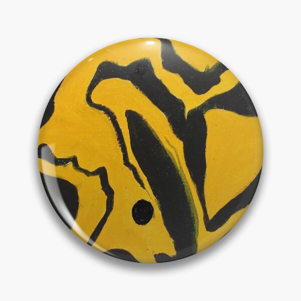 Item preview, Yellow and Black Abstract Fluid Pour Painting designed and sold by GingerEccentric.