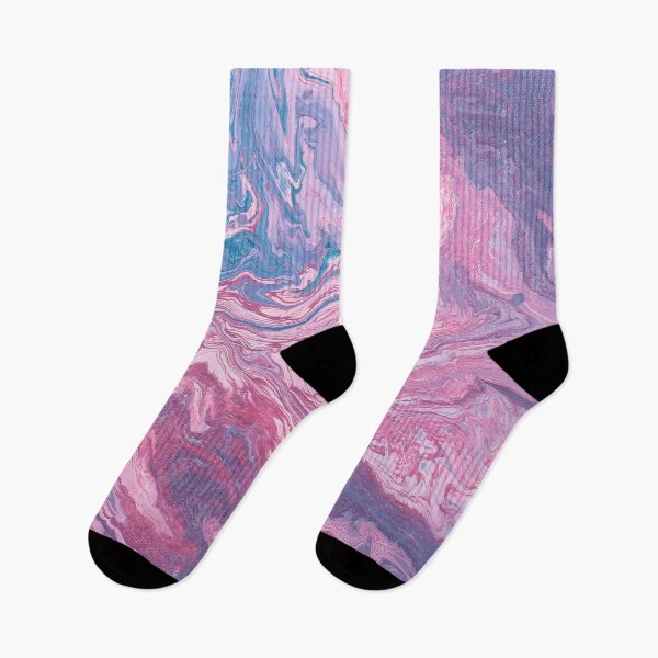 Item preview, Pintura de vertido fluido rosa pastel y azul Barbiecore derretida designed and sold by GingerEccentric.