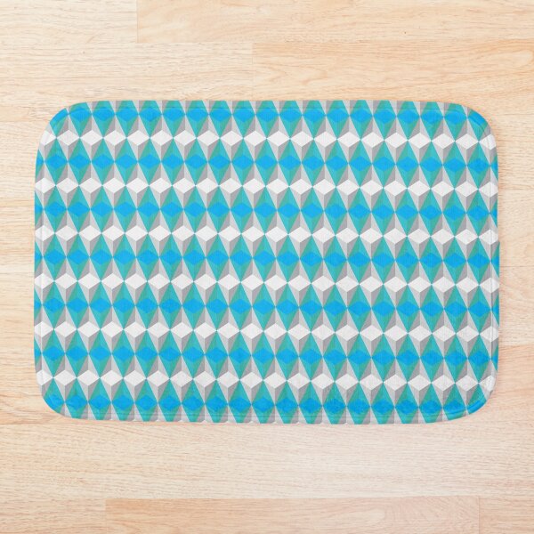 Item preview, Blue and White Cube-angles designed and sold by Dudeist Designs.