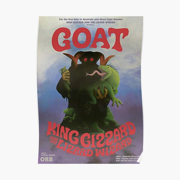King Gizzard and the Lizard Wizard nuevo tour art 2020 Póster