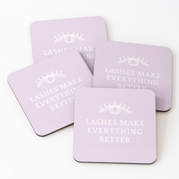 Aperçu de l'œuvre Girly Purple Lashes Beauty Quote créée et vendue par cloudedsunset.