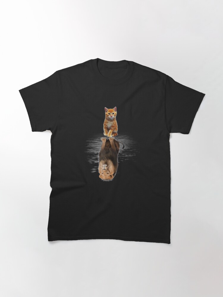 Alternate view of Funny Cat , Kitten Cat and Lion Mirror Classic T-Shirt