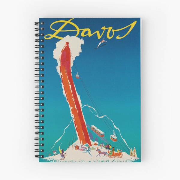 Item preview, Davos vintage travel poster designed and sold by stickart-marek.