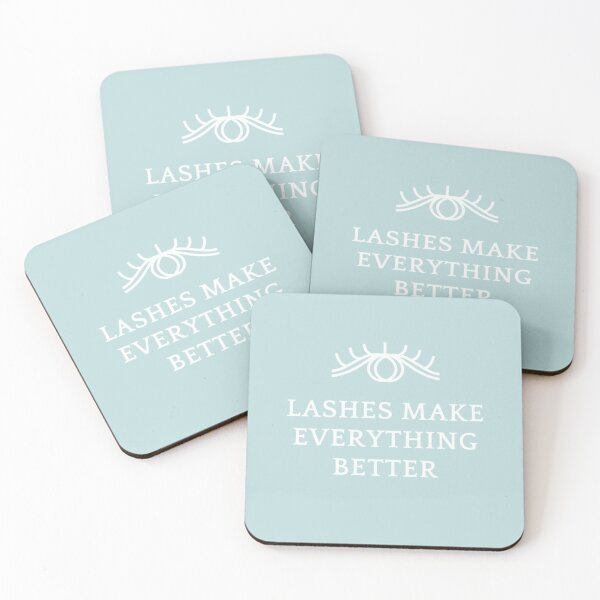 Aperçu de l'œuvre Girly Blue Lashes Beauty Quote créée et vendue par cloudedsunset.