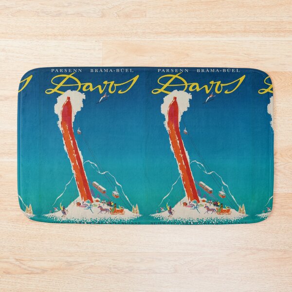 Item preview, Davos vintage travel poster designed and sold by stickart-marek.