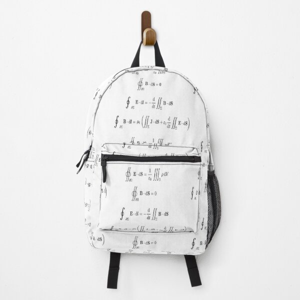 Maxwell's equations, #Maxwells, #equations, #MaxwellsEquations, Maxwell, equation, MaxwellEquations, #Physics, Electricity, Electrodynamics, Electromagnetism Backpack