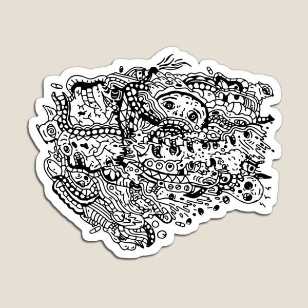 Item preview, Praise Be The Octopus: Psychedelic B&W Drawing designed and sold by kuhneegit.