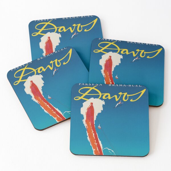 Item preview, Davos vintage travel poster designed and sold by stickart-marek.