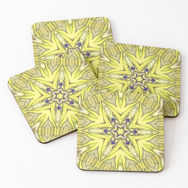 Item preview, yellow mandala designed and sold by MandalaFlowerArt.