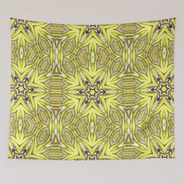 Item preview, yellow mandala designed and sold by MandalaFlowerArt.