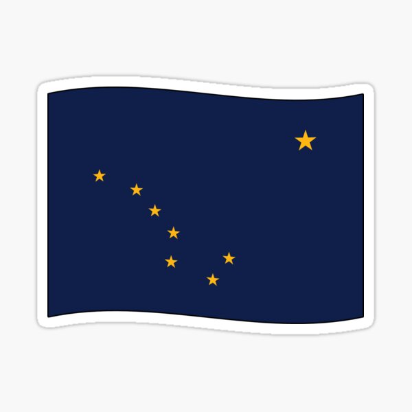 Alaska AK Official State Flag (Ripple Wave) Sticker