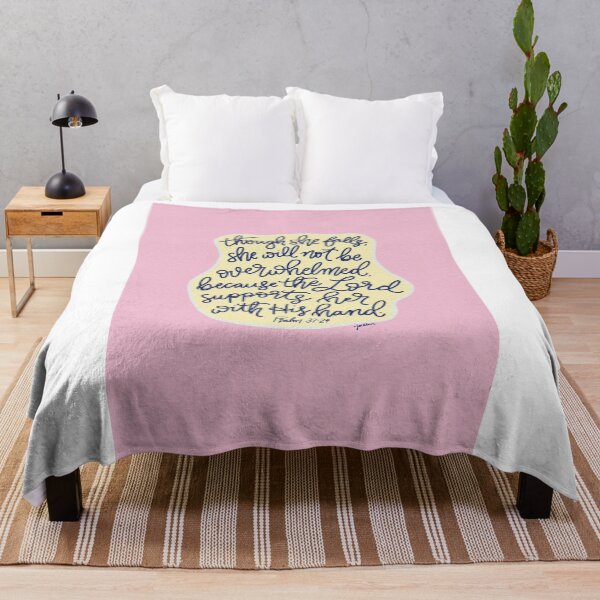 Item preview, Bible Verse Art - The Lord Supports Her - Psalm 37:24 designed and sold by Joellen Armstrong.