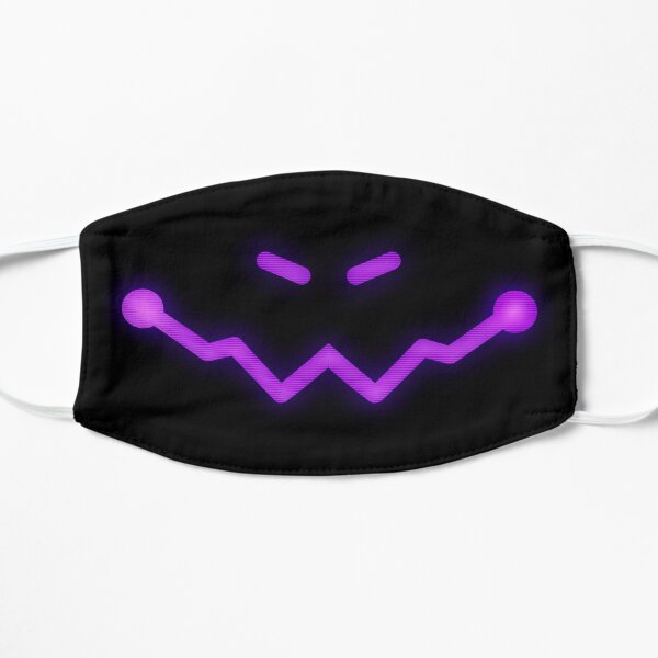 Purple Robot Face Flat Mask