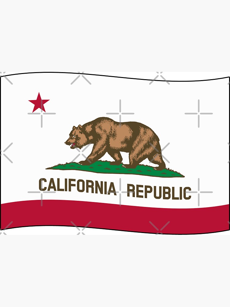 California CA Official State Flag (Ripple Wave) by states