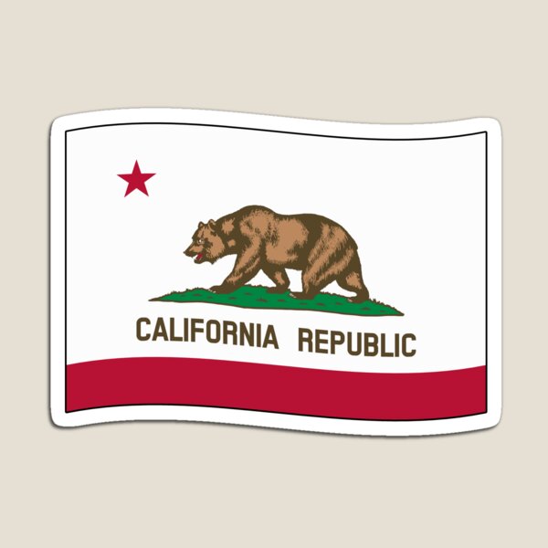Drapeau officiel de l'État de Californie (vague ondulée) Magnet