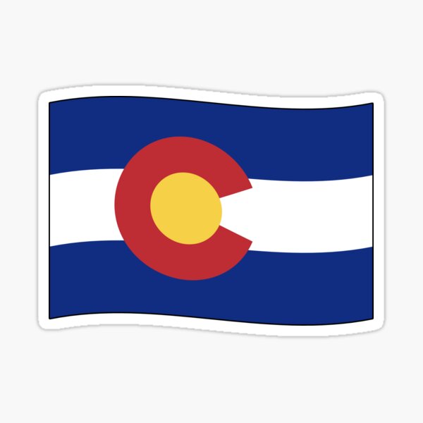 Colorado CO Official State Flag (Ripple Wave) Sticker