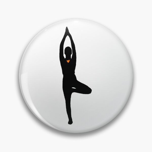 Item preview, Black and Orange Heart Yoga Silhouette designed and sold by emroccs.