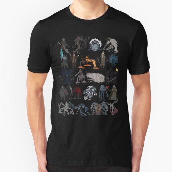 Bloodborne bosses Slim Fit T-Shirt