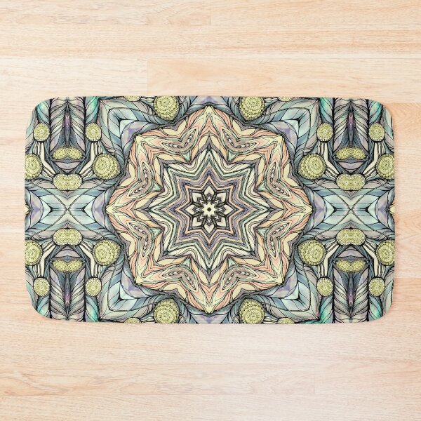 Item preview, Light green flowers mandala designed and sold by MandalaFlowerArt.