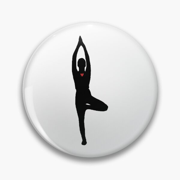 Item preview, Black and Red Heart Yoga Silhouette designed and sold by emroccs.