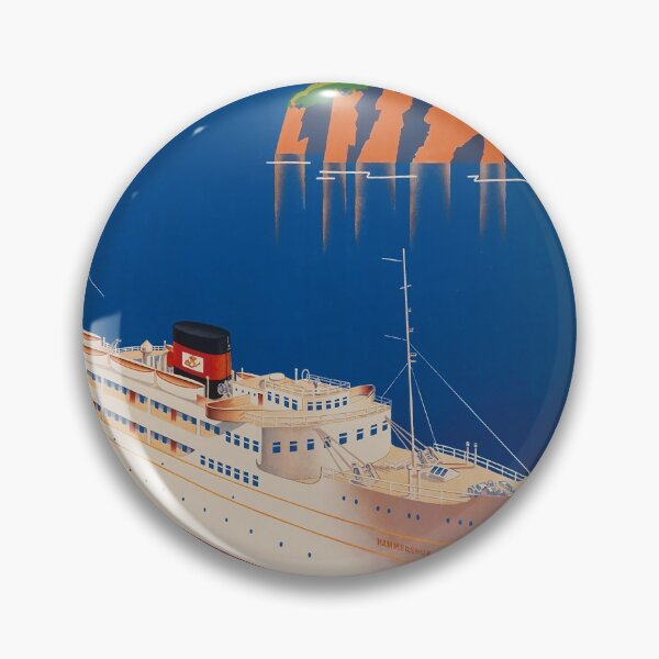 Item preview, Nach Bornholm vintage travel poster designed and sold by stickart-marek.