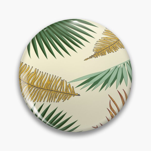 Item preview, Tropical Green and Golden Palm Leaves - Tan Background designed and sold by cloudedsunset.