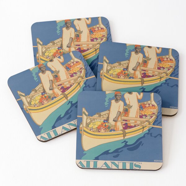 Item preview, Atlantis Cruises vintage travel poster designed and sold by stickart-marek.