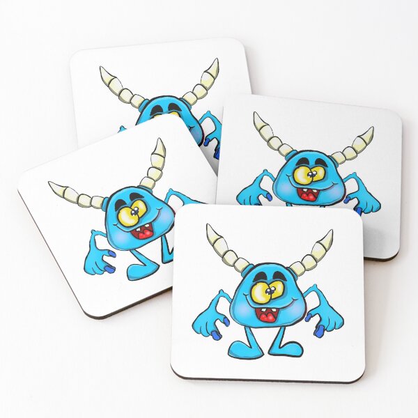 Item preview, blue horned monster designed and sold by harryurb.