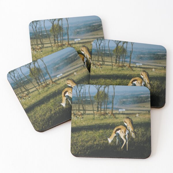 Item preview, A group of gazelles eating pasture designed and sold by Carmen Jost.