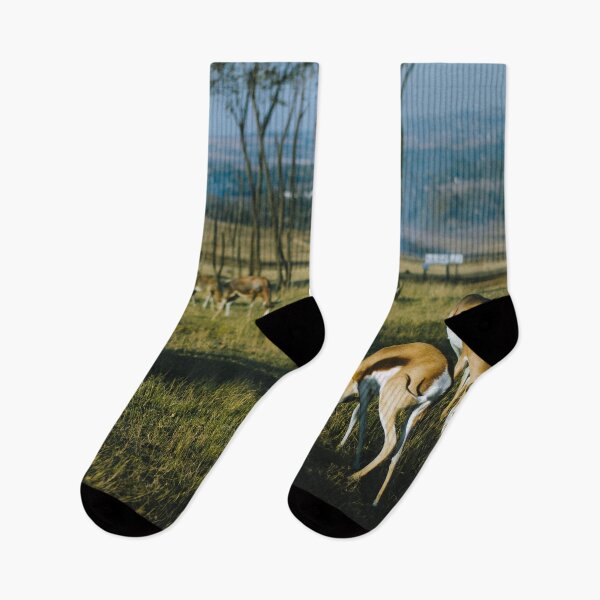 Item preview, A group of gazelles eating pasture designed and sold by Carmen Jost.