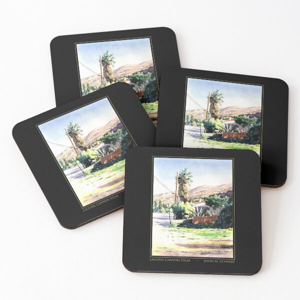 Aperçu de l'œuvre Aquarelle Palmier Laguna Canyon créée et vendue par John N. Stewart.