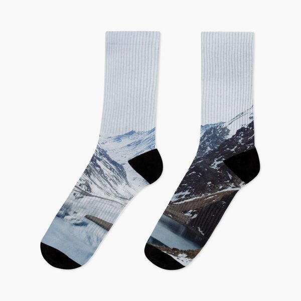 Item preview, Magical landscape of snowy mountains reflecting in the water designed and sold by Carmen Jost.