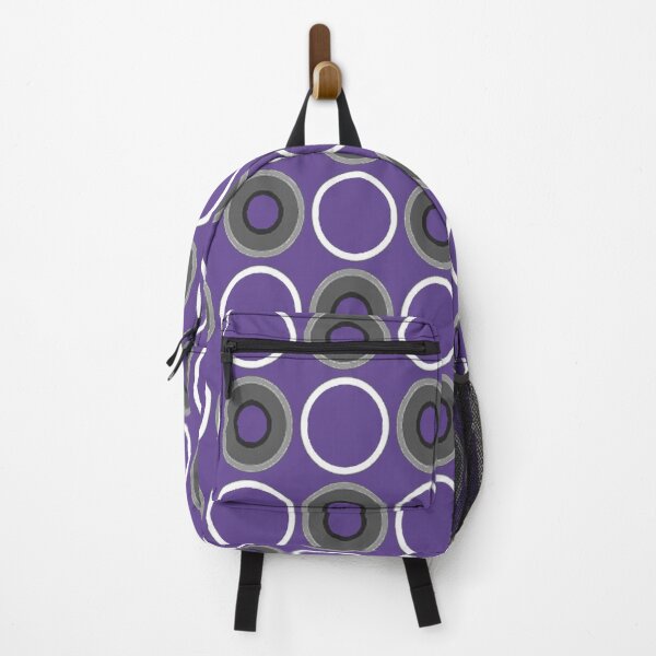 Item preview, COLOR OF THE YEAR 2018 ULTRA VIOLET AND DARK GREY AND LIGHT GREY POLKADOT PATTERN designed and sold by ozcushions.