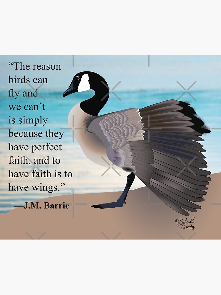 "Canada Goose Illustration with Quote" Sticker for Sale by mamagoose26