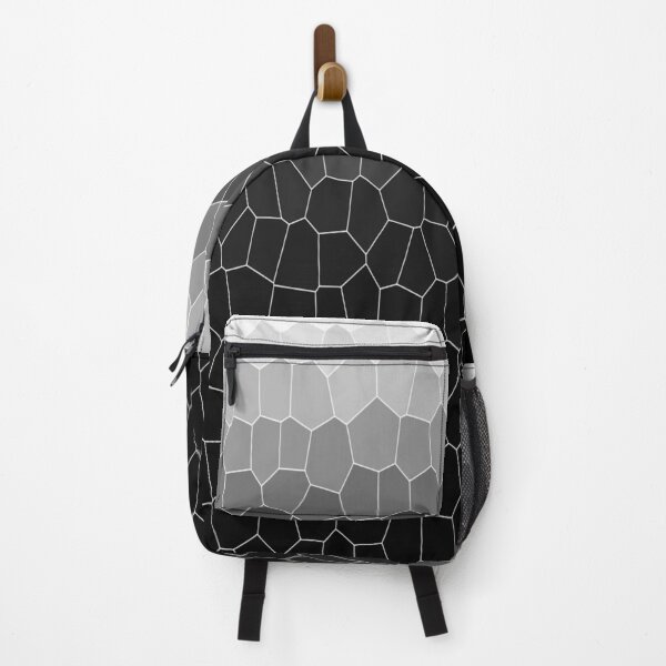 Item preview, OMBRE GRAIDENT DIP DYE BLACK LIGHT GREY AND DARK GREY STAINED GLASS CELLS PATTERN designed and sold by ozcushions.