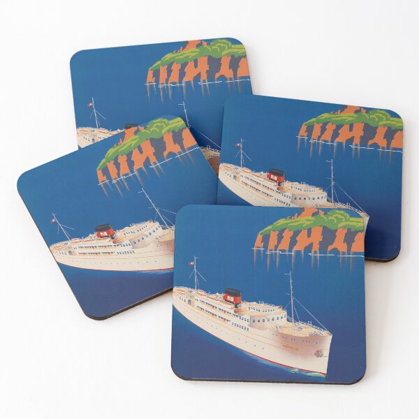 Item preview, Nach Bornholm vintage travel poster designed and sold by stickart-marek.