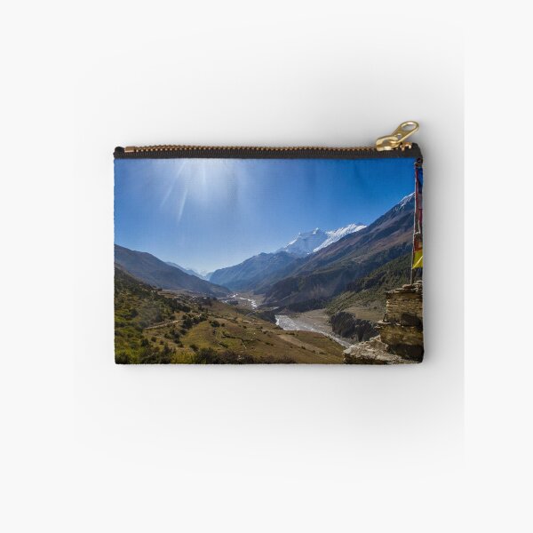 Item preview, Tibetan Prayer Flags Over a Himalayan Valley designed and sold by journeysincolor.