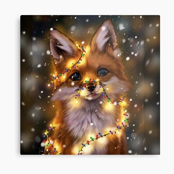 Innocent Fox in natural colours Metal Print