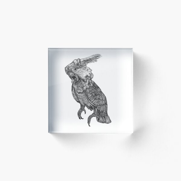 Sassy the Cockatoo Acrylic Block