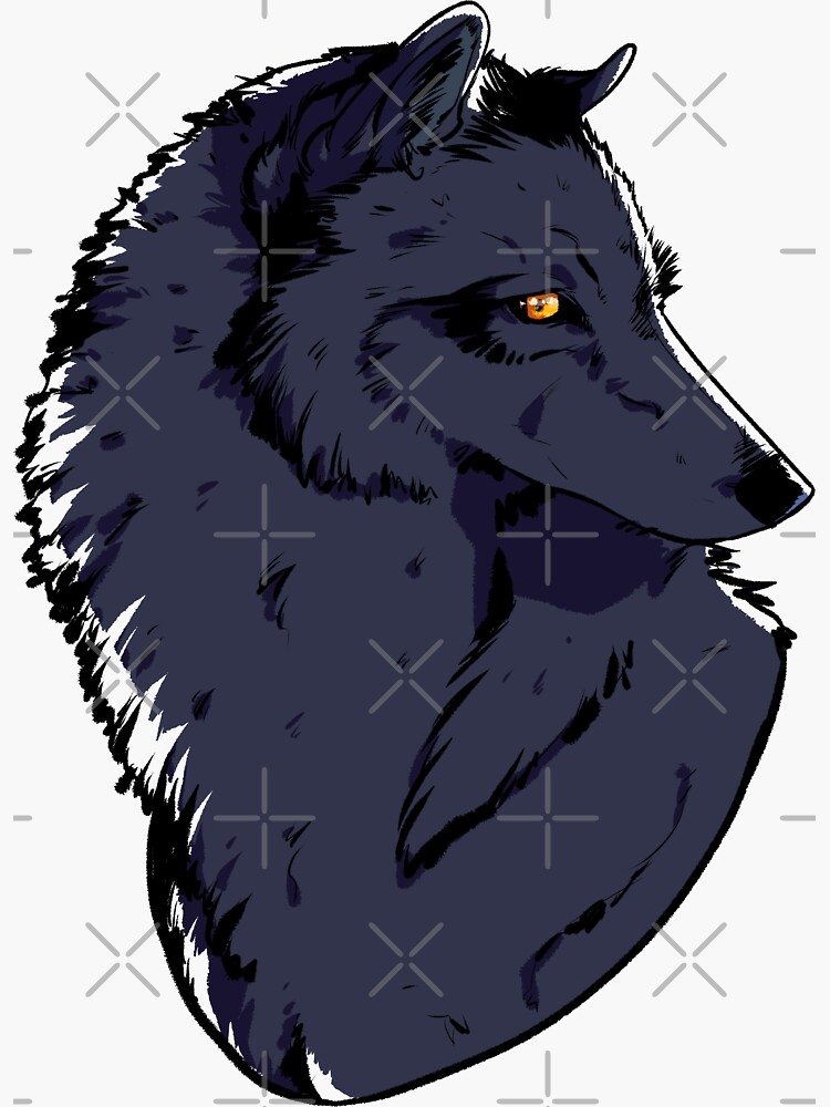 &ldquo;Wolf&rsquo;s Bane: Wolf Headshot&rdquo; Sticker for Sale by DarleenaC | Redbubble