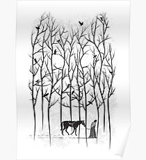 Snow and Ghost Amongst Crows Poster