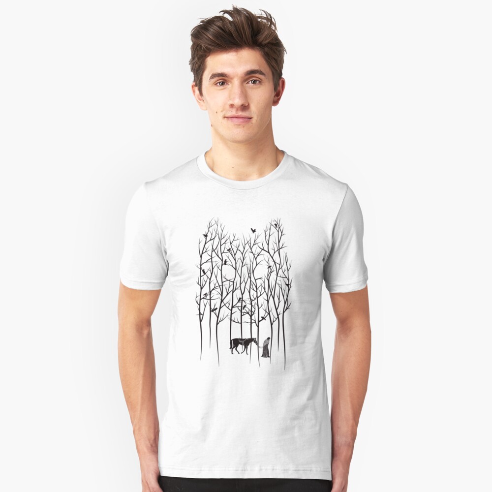 Snow and Ghost Amongst Crows Slim Fit T-Shirt