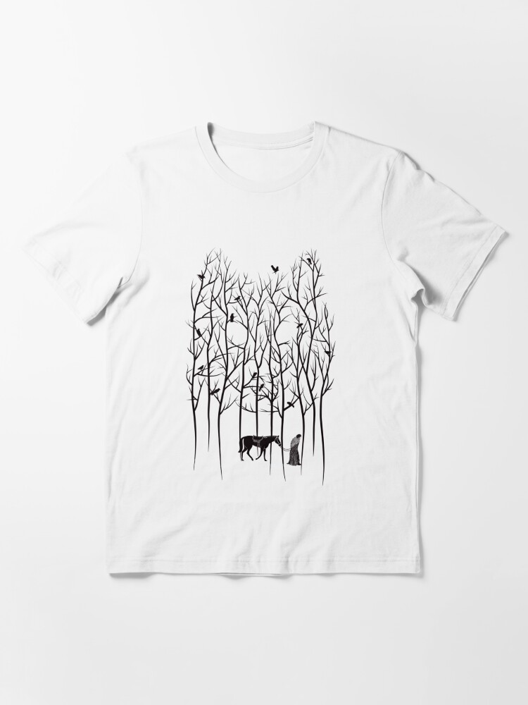 Alternate view of Snow and Ghost Amongst Crows Essential T-Shirt