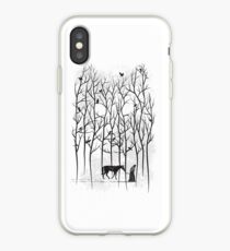 Snow and Ghost Amongst Crows iPhone Case