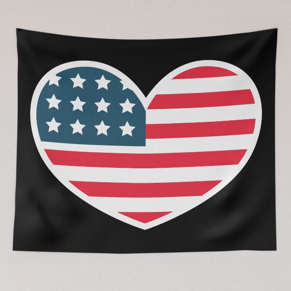 Item preview, Heart Shaped US Flag, 4th of July   designed and sold by artdesignforyou.
